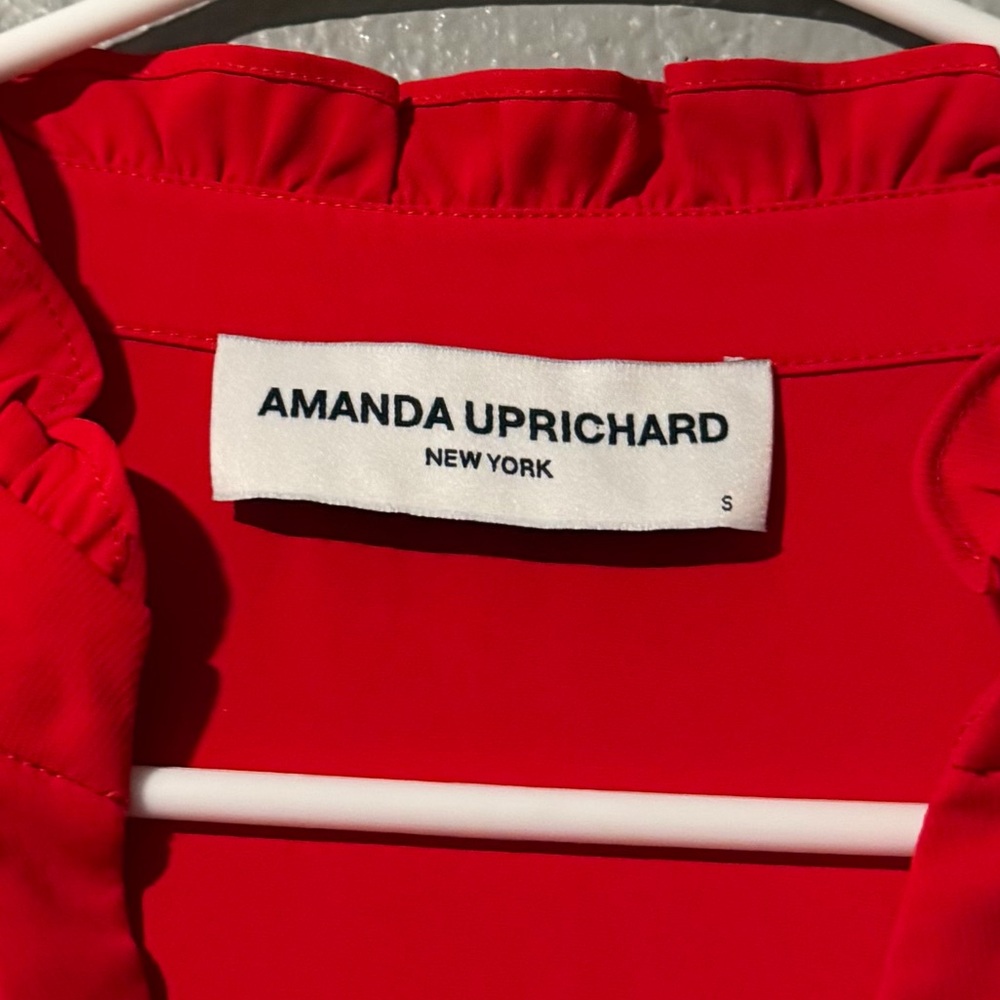Amanda Uprichard Alexis Mini Dress In Lipstick Red Size S - Picture 4 of 5
